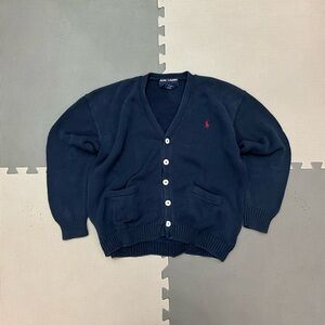 Polo by Ralph Lauren Men's Dark Blue Cardigan